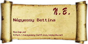 Négyessy Bettina névjegykártya